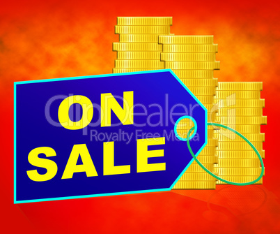 On Sale Indicates Offers Promotional 3d Illustration