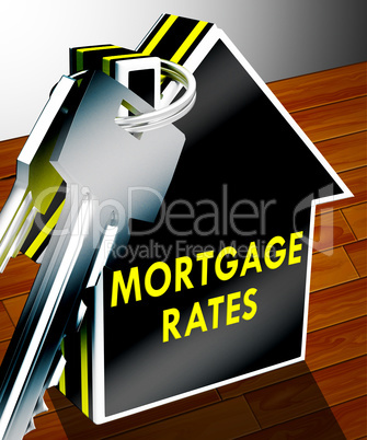 Mortgage Rates Indicating Home Finance 3d Rendering