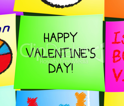 Happy Valentines Day Displays Find Love 3d Illustration