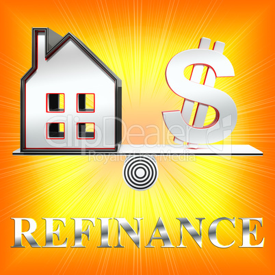 House Refinance Means Equity Loan 3d Rendering