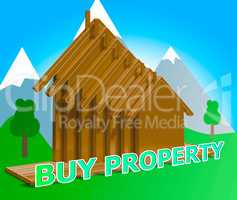 Buy Property Means Real Estate 3d Illustration