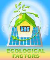 Ecological Factors Displays Eco Points 3d Illustration