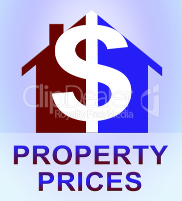 Property Prices Represents House Cost 3d Illustration