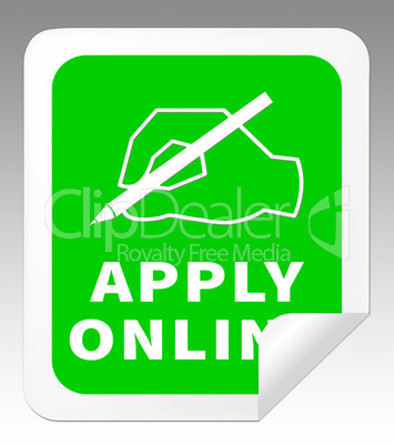 Apply Online Means Internet Job 3d Illustration