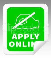 Apply Online Means Internet Job 3d Illustration