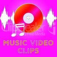 Music Video Clips Means Song Videos 3d Illustration