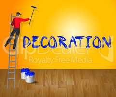 Home Decoration Shows House Painting 3d Illustration