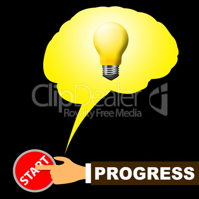 Progress Light Shows Improvement Growth 3d Illustration
