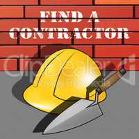 Find A Contractor Meaning Finding Builder 3d Illustration