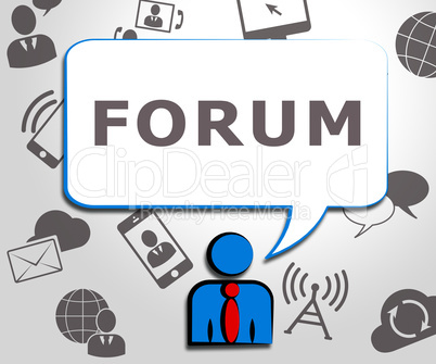 Forum Icons Represent Social Media 3d Illustration