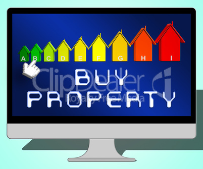 Buy Property Representing Real Estate 3d Illustration