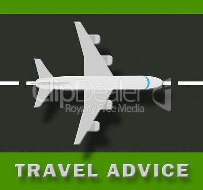 Travel Advice Shows Guidance Getaway 3d Illustration