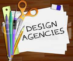 Design Agencies Means Creative Artwork 3d Illustration