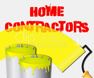 Home Contractors Displays Construction Companies 3d Illustration