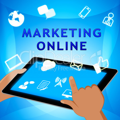 Marketing Online Showing Market Promotions 3d Illustration