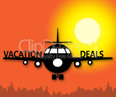 Vacation Deals Means Bargain Promotional 3d Illustration