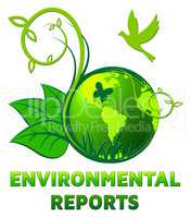 Environment Reports Design Shows Nature 3d Illustration