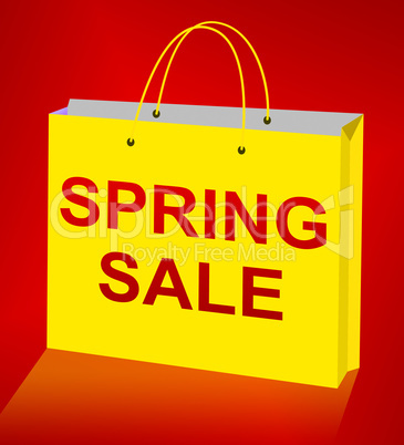Spring Sale Displays Bargain Offers 3d Illustration