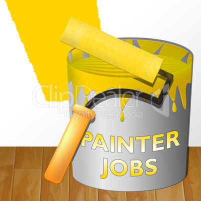 Painter Jobs Showing Painting Work 3d Illustration