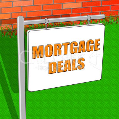 Mortgage Deals Represents Housing Discounts 3d Illustration
