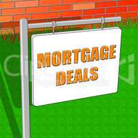Mortgage Deals Represents Housing Discounts 3d Illustration