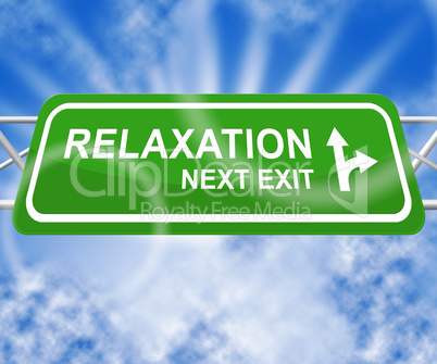 Relax Relaxation Indicates Tranquil Resting 3d Illustration