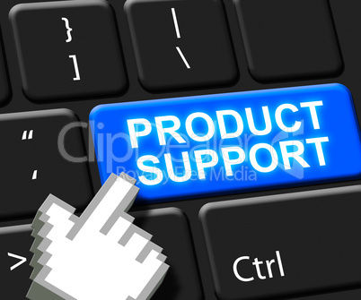 Product Support Key Shows Online Assistance 3d ILlustration