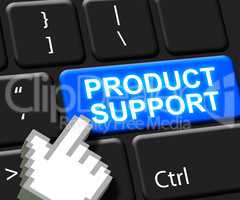 Product Support Key Shows Online Assistance 3d ILlustration