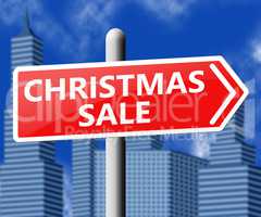 Christmas Sale Showing Xmas Discounts 3d Illustration