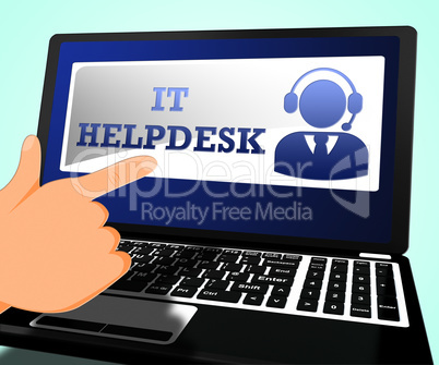 IT Helpdesk Means Information Technology 3d Illustration