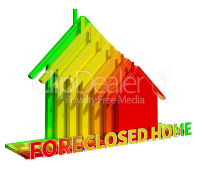 Foreclosed Home Represents Foreclosure Sale 3d Illustration