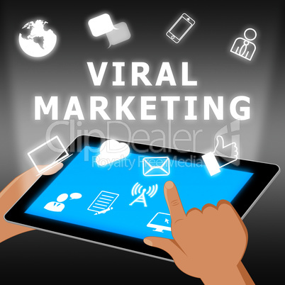 Viral Marketing Showing Social Media 3d Illustration