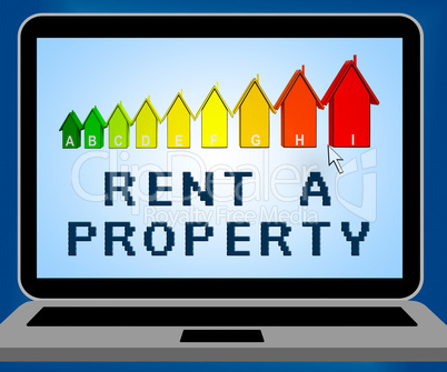 Rent A Property Representing House Rental 3d Illustration