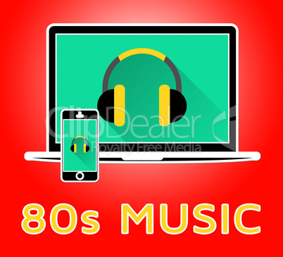 Eighties Music Shows Acoustic Songs 3d Illustration