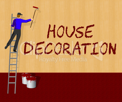 Home Decoration Showing House Painting 3d Illustration