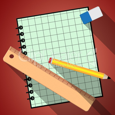 Blank Notebook With Copyspace Represents Empty 3d Illustration