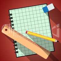 Blank Notebook With Copyspace Represents Empty 3d Illustration