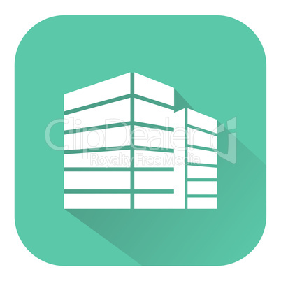 Office Building Icon Shows City 3d illustration