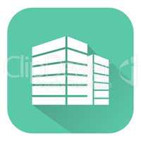 Office Building Icon Shows City 3d illustration