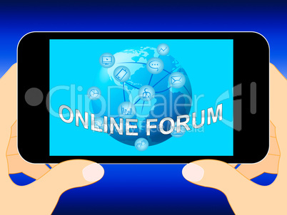 Online Forum Represents Social Media 3d Illustration