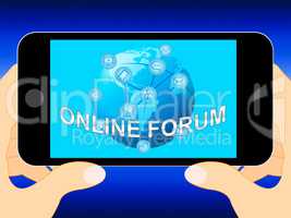 Online Forum Represents Social Media 3d Illustration