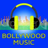 Bollywood Music Represents Indian Movie Songs 3d Illustration