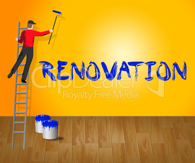 Home Renovation Indicates House Improvement 3d Illustration