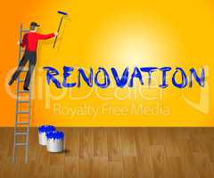 Home Renovation Indicates House Improvement 3d Illustration