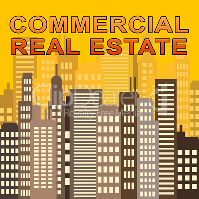 Commercial Real Estate Means Offices Sale 3d Illustration