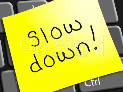 Slow Down Representing Going Slower 3d Illustration