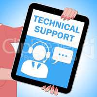 Technical Support Tablet Showing Help 3d Illustration