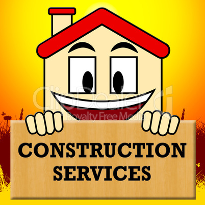 Construction Services Shows Building Work 3d Illustration