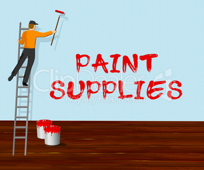 Paint Supplies Shows Painting Product 3d Illustration