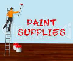 Paint Supplies Shows Painting Product 3d Illustration
